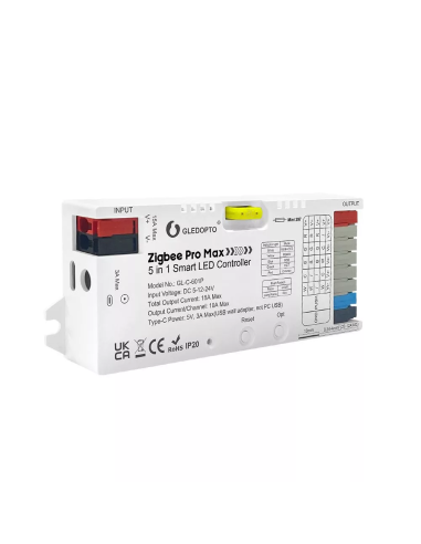Controller banda LED 12-24V 5-in-1 ZigBee + RF Gledopto GL-C-601P