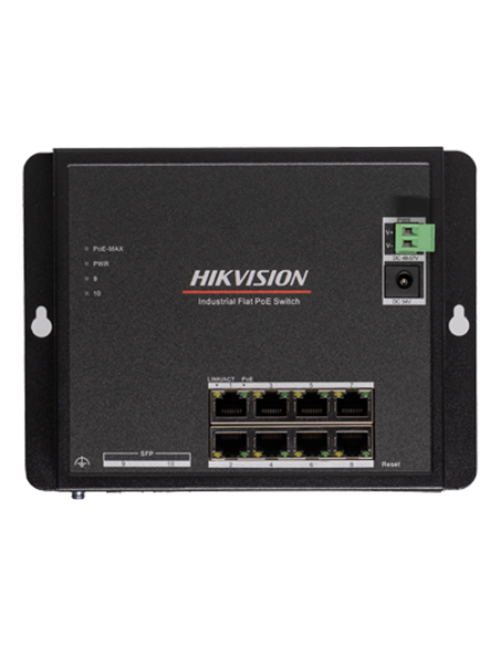 Switch industrial 8 x RJ45 1G PoE, 2 x SFP 1G, Smart Management - HIKVISION DS-3T1510P-SI-FLT