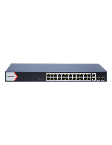 Switch 24 x RJ45 1G PoE, 2 x RJ45 1G, 2 x SFP 1G, Smart Management - HIKVISION DS-3E1528P-EI