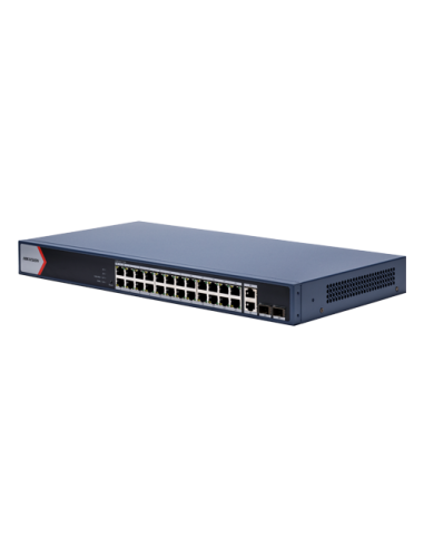 Switch 24 x RJ45 1G PoE, 2 x RJ45 1G, 2 x SFP 1G, Smart Management - HIKVISION DS-3E1528P-EI