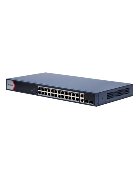 Switch 24 x RJ45 1G PoE, 2 x RJ45 1G, 2 x SFP 1G, Smart Management - HIKVISION DS-3E1528P-EI