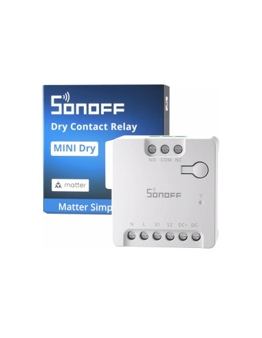 Modul Smart 1 Canal Dry Contact WiFi Matter SONOFF Mini-D (cu nul)