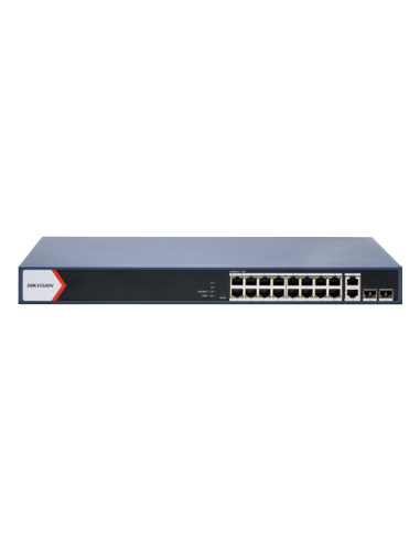 Switch 16 x RJ45 1G Smart PoE 230W, 2 x RJ45 1G, 2 x SFP 1G, Smart Management - HIKVISION DS-3E1520P-EI