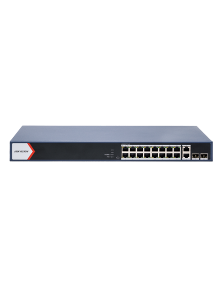Switch 16 x RJ45 1G Smart PoE 230W, 2 x RJ45 1G, 2 x SFP 1G, Smart Management - HIKVISION DS-3E1520P-EI