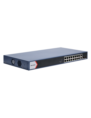 Switch 16 x RJ45 1G Smart PoE 230W, 2 x RJ45 1G, 2 x SFP 1G, Smart Management - HIKVISION DS-3E1520P-EI