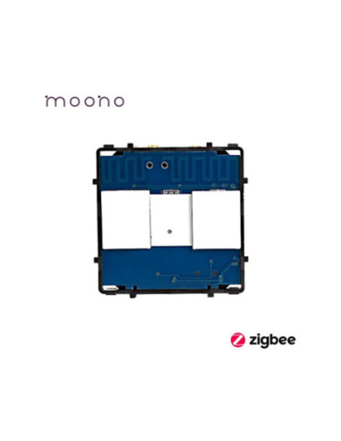 Modul întrerupător smart Zigbee touch dublu, TUYA, fără nul, Moono