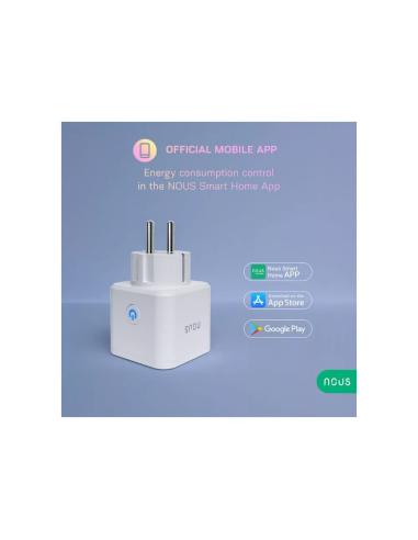 Priza Smart WiFi Nous A1, 16A, cu monitorizare consum, Tuya