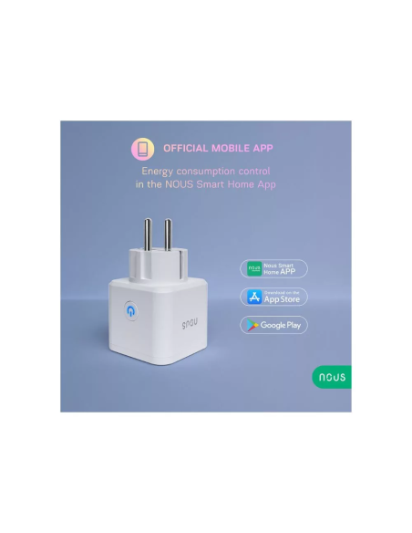 Priza Smart WiFi Nous A1, 16A, cu monitorizare consum, Tuya