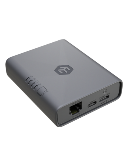Gateway industrial LTE Cat.4, BLE, GNSS/GPS, eSIM + Nano SIM, 1 x RJ45Gigabit, PoE - MikroTik EC25-EU&KNe