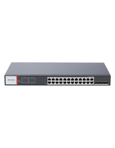 Switch 24 x RJ45 1G, PoE  480W, 4 x 90W, 20 x 30W, 4 x SFP 1G, Smart Management, NO POWER - HIKVISION DS-3T1528HP-SI-24P4F
