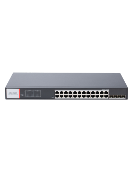 Switch 24 x RJ45 1G, PoE  480W, 4 x 90W, 20 x 30W, 4 x SFP 1G, Smart Management, NO POWER - HIKVISION DS-3T1528HP-SI-24P4F