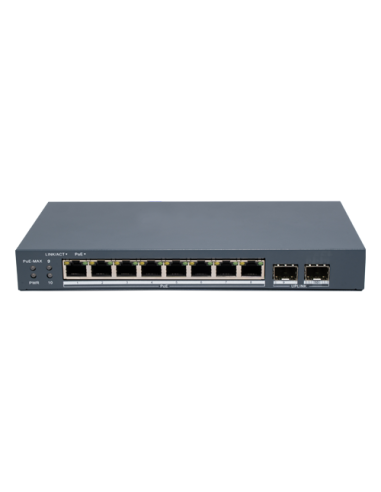 Switch 8 x RJ45 1G Smart PoE 80W, 2 x SFP 1G, Smart Management - HIKVISION DS-3E1510P-EI-M-8P2F