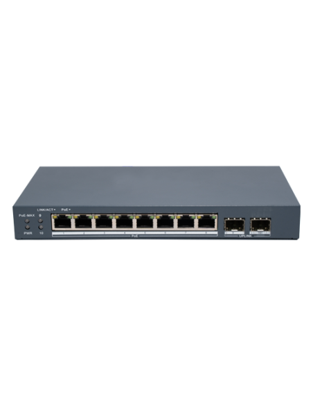 Switch 8 x RJ45 1G Smart PoE 80W, 2 x SFP 1G, Smart Management - HIKVISION DS-3E1510P-EI-M-8P2F