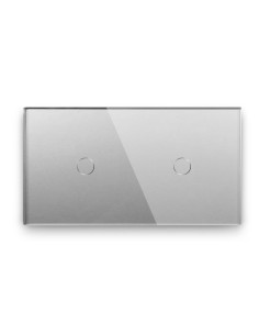 Întrerupător Smart WiFi touch simplu + simplu, TUYA, panou sticlă, nul opțional, Moono, gri