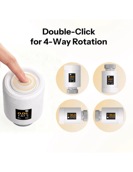 SONOFF TRV Gen2 — Cap Termostatic Smart ZigBee, Ecran IPS