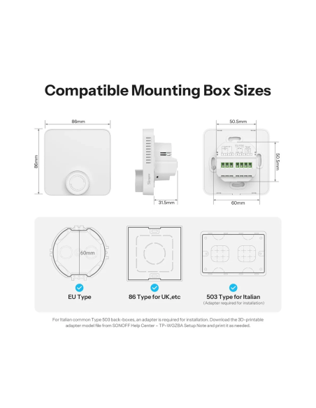 SONOFF TP-WGZBA — Termostat Smart ZigBee pentru Centrală