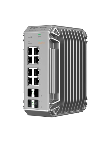 Switch industrial L2, 8 x RJ45 1G PoE+, 4 x SFP 1G, PoE 240W, Cloud Management - Ruijie Reyee RG-NIS3100-8GT4SFP-HP