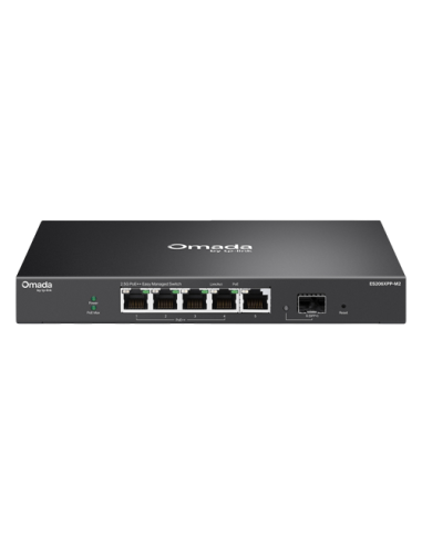 Switch L2, 5 x RJ45 2.5G (4 x PoE++), 1 x SFP+ 10G, Putere PoE 120W, Cloud Management - TP-Link Omada ES206XPP-M2