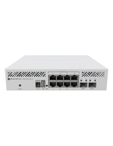 Switch L2, 8 x RJ45 2.5G, 2 x SFP+ 10G, RouterOS v7, USB - MikroTik CRS310-8G+2S+IN