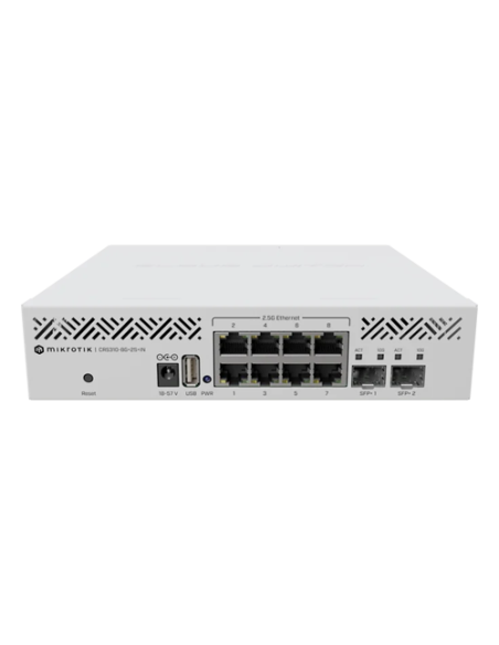 Switch L2, 8 x RJ45 2.5G, 2 x SFP+ 10G, RouterOS v7, USB - MikroTik CRS310-8G+2S+IN