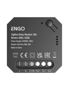 Modul Smart 1 Canal Dry Contact 12A Zigbee ENGO EREL-12ZB