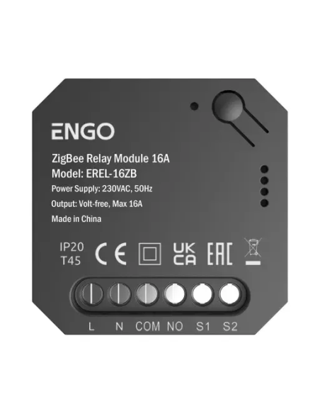 Modul Smart 1 Canal Dry Contact 12A Zigbee ENGO EREL-12ZB