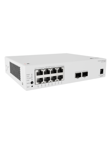Switch L2, 8 x RJ45 1G PoE+, 2 x SFP 2.5G, PoE 128W, Cloud Management - Huawei eKit S210-8P2J