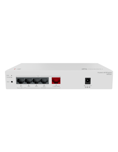 Router AR280, 1 x RJ45 2.5G, 4 x RJ45 1G, WAC integrat, PoE 41W - Huawei eKit AR280