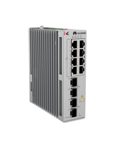 Switch industrial L2, 8 x RJ45 1G PoE+, 2 x SFP 1G, 2 x SFP+ 10G, PoE 240W, Cloud Management - Huawei eKit S210I-8P4SX