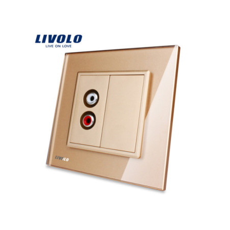 Priză simplă Audio RCA Livolo