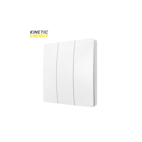 Întrerupător triplu wireless/ fără fir Kinetic Energy, cu revenire