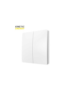 Întrerupător dublu wireless/ fără fir Kinetic Energy, cu revenire