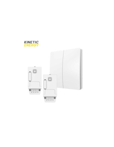 KIT Întrerupător dublu Kinetic Energy + 2 Controllere 1 canal, 5A, RF433