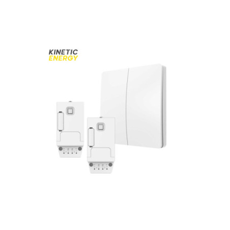 KIT Întrerupător dublu Kinetic Energy + 2 Controllere 1 canal, 5A, RF433
