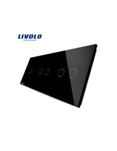 Panou din sticlă pentru întrerupător simplu + dublu + dublu 3x2M Livolo 2