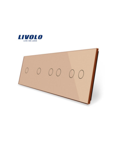 Panou din sticlă pentru întrerupător simplu + simplu + dublu + dublu 4x2M Livolo