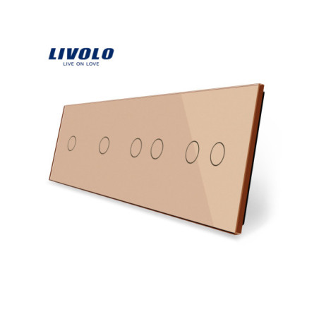 Panou din sticlă pentru întrerupător simplu + simplu + dublu + dublu 4x2M Livolo
