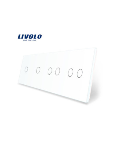 Panou din sticlă pentru întrerupător simplu + simplu + dublu + dublu 4x2M Livolo