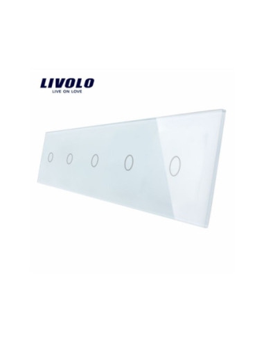 Panou din sticlă pentru Întrerupător Touch 5 x simplu 5x2M Livolo