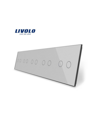 Panou din sticlă pentru Întrerupător Touch 5 x dublu 5x2M Livolo
