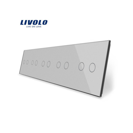 Panou din sticlă pentru Întrerupător Touch 5 x dublu 5x2M Livolo