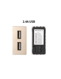 Modul priză USB dublă tip A 2.4A 1M, Moono 2