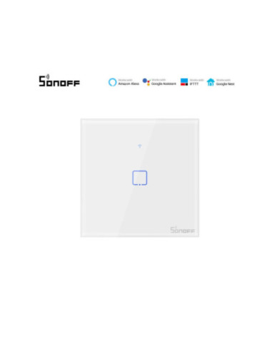 Sonoff T0EU1C-TX - Întrerupător Touch simplu cu control WiFi cu nul