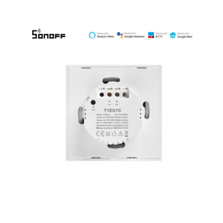 Sonoff T0EU1C-TX - Întrerupător Touch simplu cu control WiFi cu nul