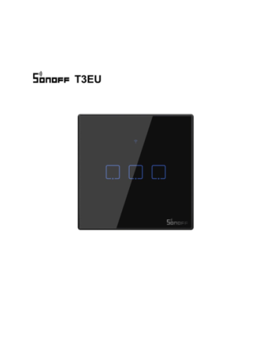 Sonoff T3EU3C-TX - Întrerupător Touch triplu cu control WiFi si RF cu nul