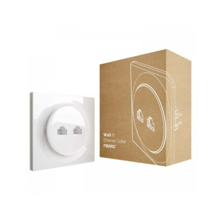 Priza Ethernet Walli N FIBARO, alb