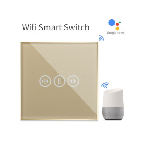 Intrerupator jaluzele smart WiFi cu nul moono, cu panou din sticla