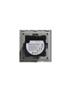 Întrerupător smart Zigbee touch simplu TUYA, panou sticlă, cu nul, Moono, alb 2