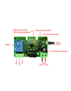Releu smart ZigBee + RF cu 1 canal, 5V-32V, dry contact, SmartWise, compatibil Tuya si EWeLink 2
