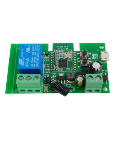 Releu smart ZigBee + RF cu 1 canal, 5V-32V, dry contact, SmartWise, compatibil Tuya si EWeLink